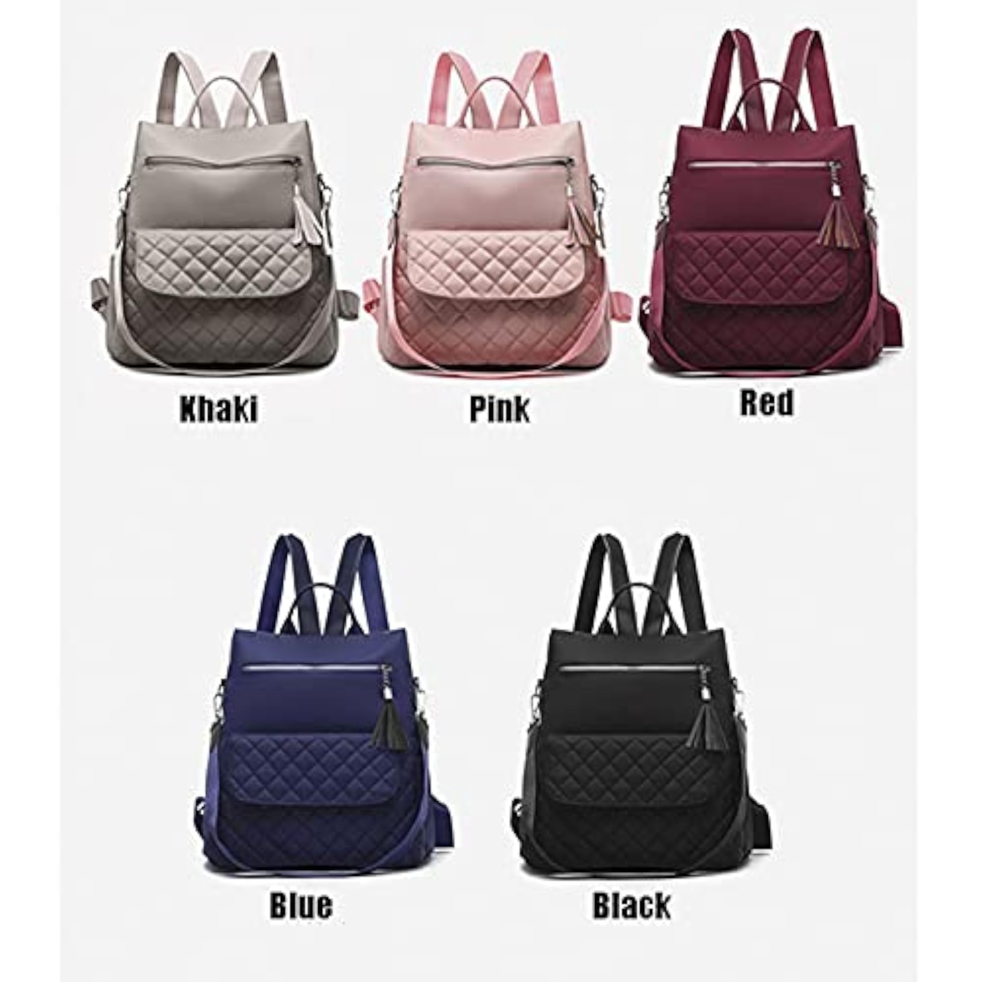Women's Casual Nylon Waterproof Rucksack Backpack